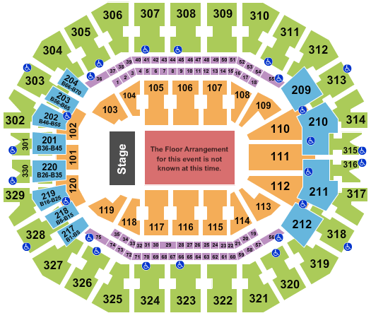 KFC Yum! Center Disney On Ice Seating Chart